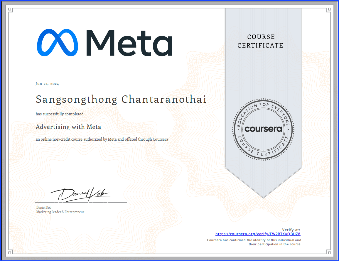 Meta on Coursera: Advertising With Meta